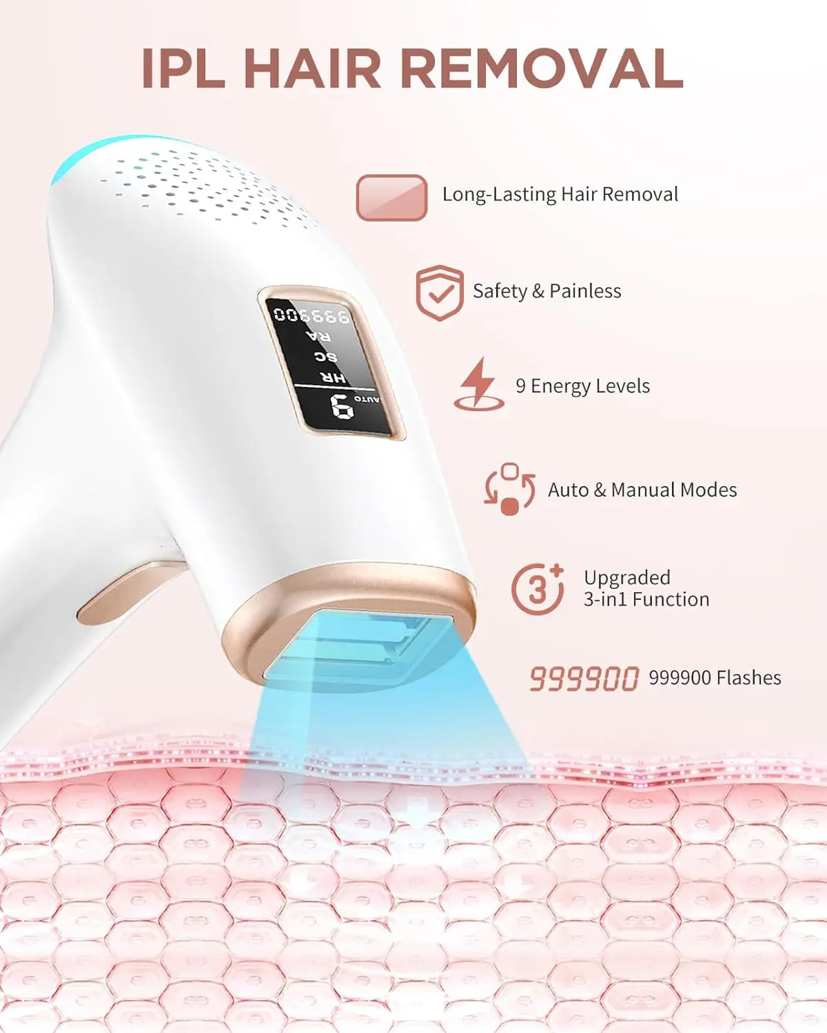 JooYee Ipl Hair Removal Face Body Pain Free Photo Epilator