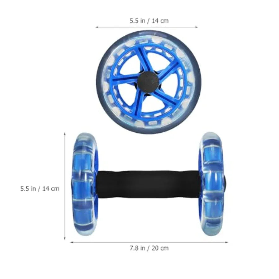 Dual Ab Roller Wheels for Core Strength and Home Fitness
