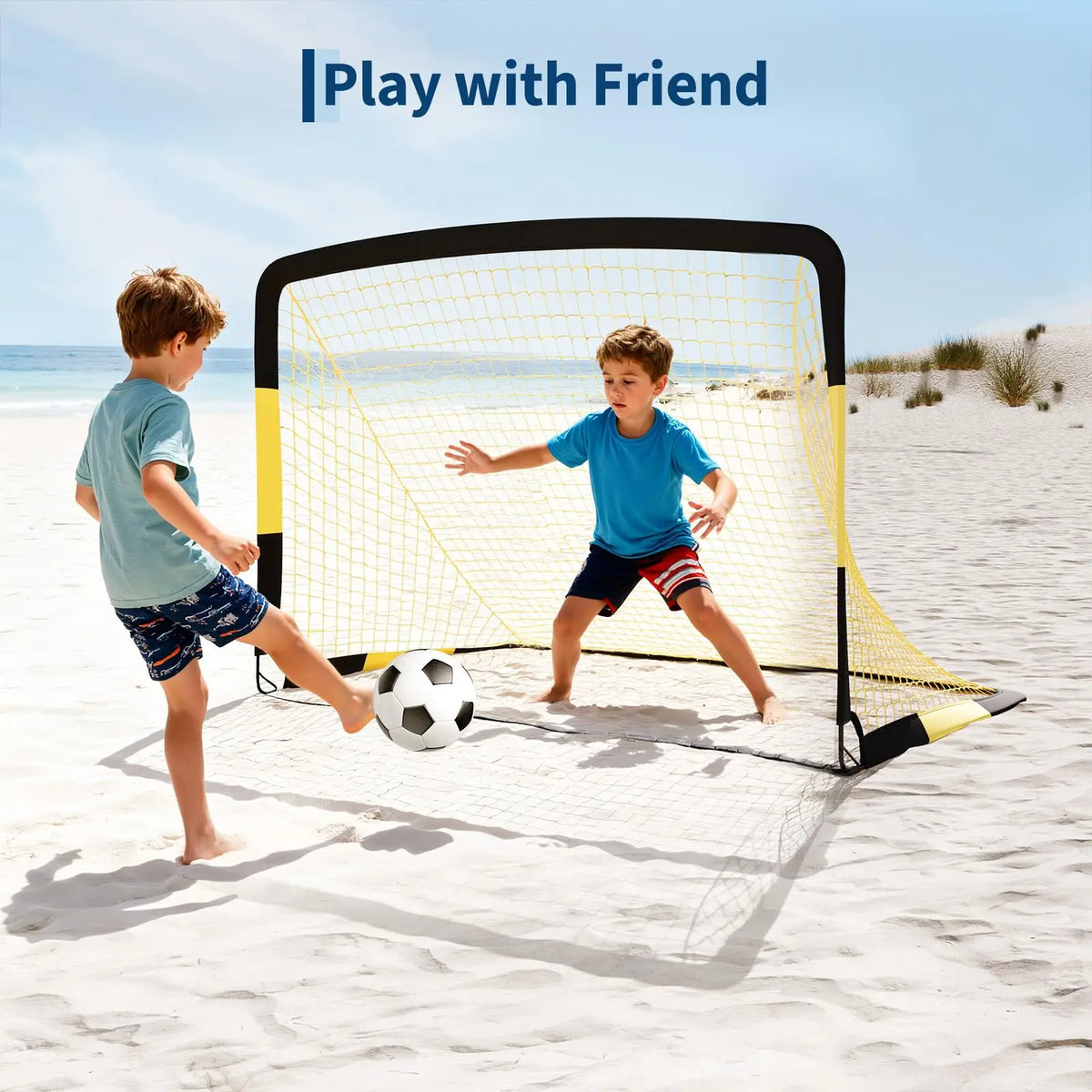 HiMiss Pop Up Soccer Goal Set With Training Accessories Kit