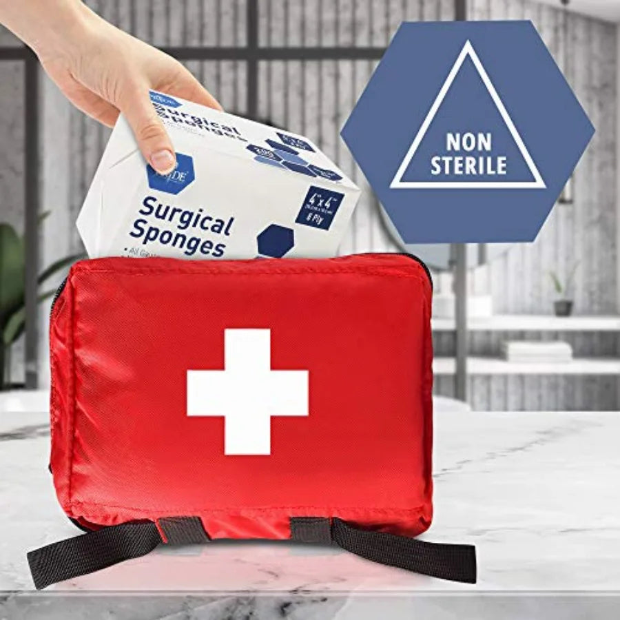 MED PRIDE Surgical Sponges 4'' x 4'', 8 ply -Gauze Pads Non sterile -First Aid Wound Care Dressg Sponge Woven Medical Nonstick,