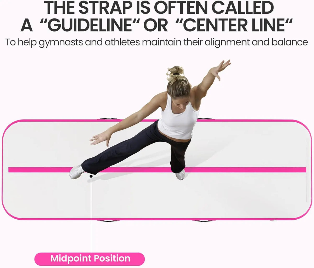 YTYIN Inflatable Gymnastics Mat With Electric Pump For Home