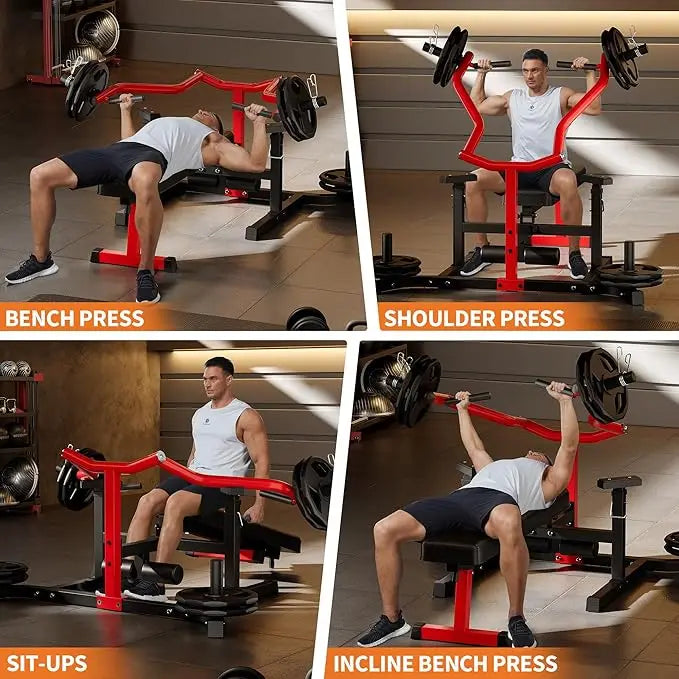 HiMISS Adjustable Chest Press Machine Weight Bench For Home Gym Training