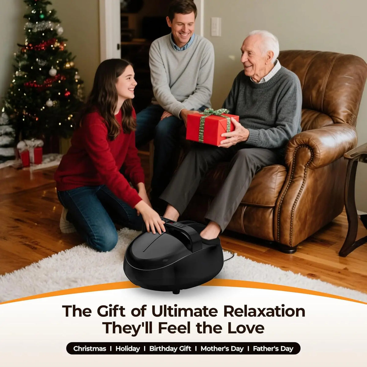 HTM Shiatsu Foot Massager With Air Compression Remote Control