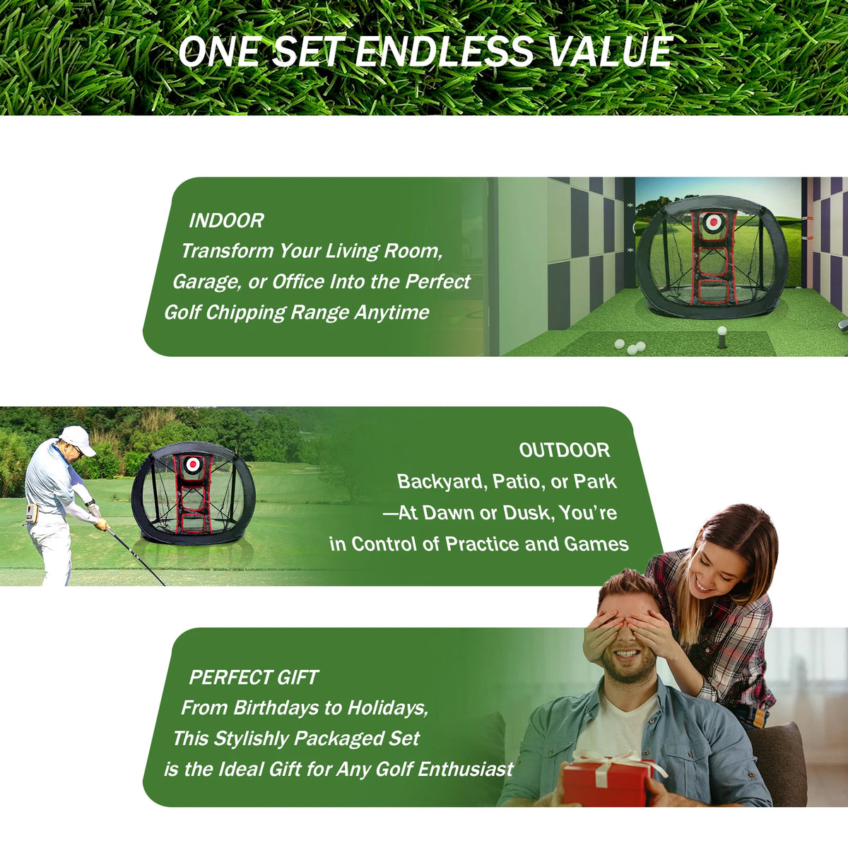 Aeswgofof Golf Practice Net For Chipping And Training
