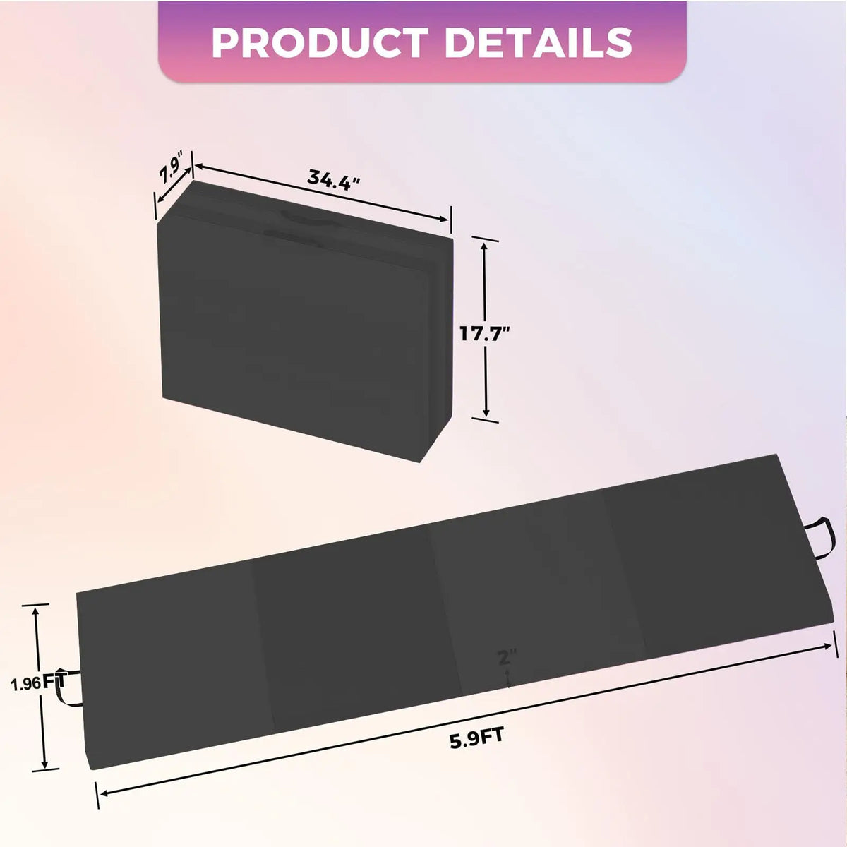HiMISS Professional Foldable Gymnastics Exercise Mat For Home Use