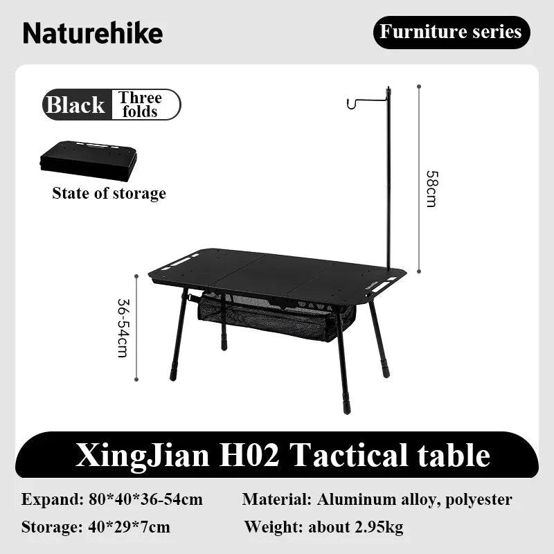 Naturehike H02 IGT Height Adjustable Camping Folding Table