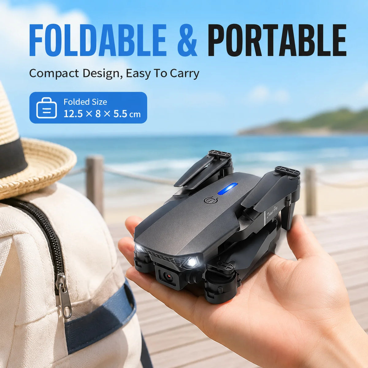 ZNLYRION 4K Dual Camera FPV RC Drone Foldable Quadcopter