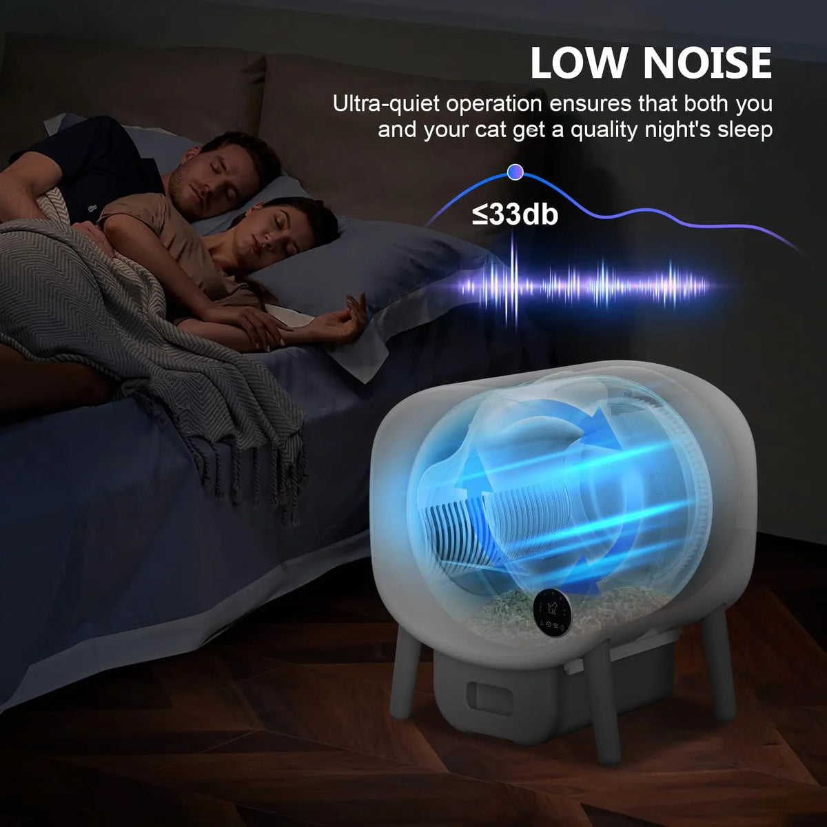 Smart Automatic Self Cleaning Cat Litter Box Featuring App Control