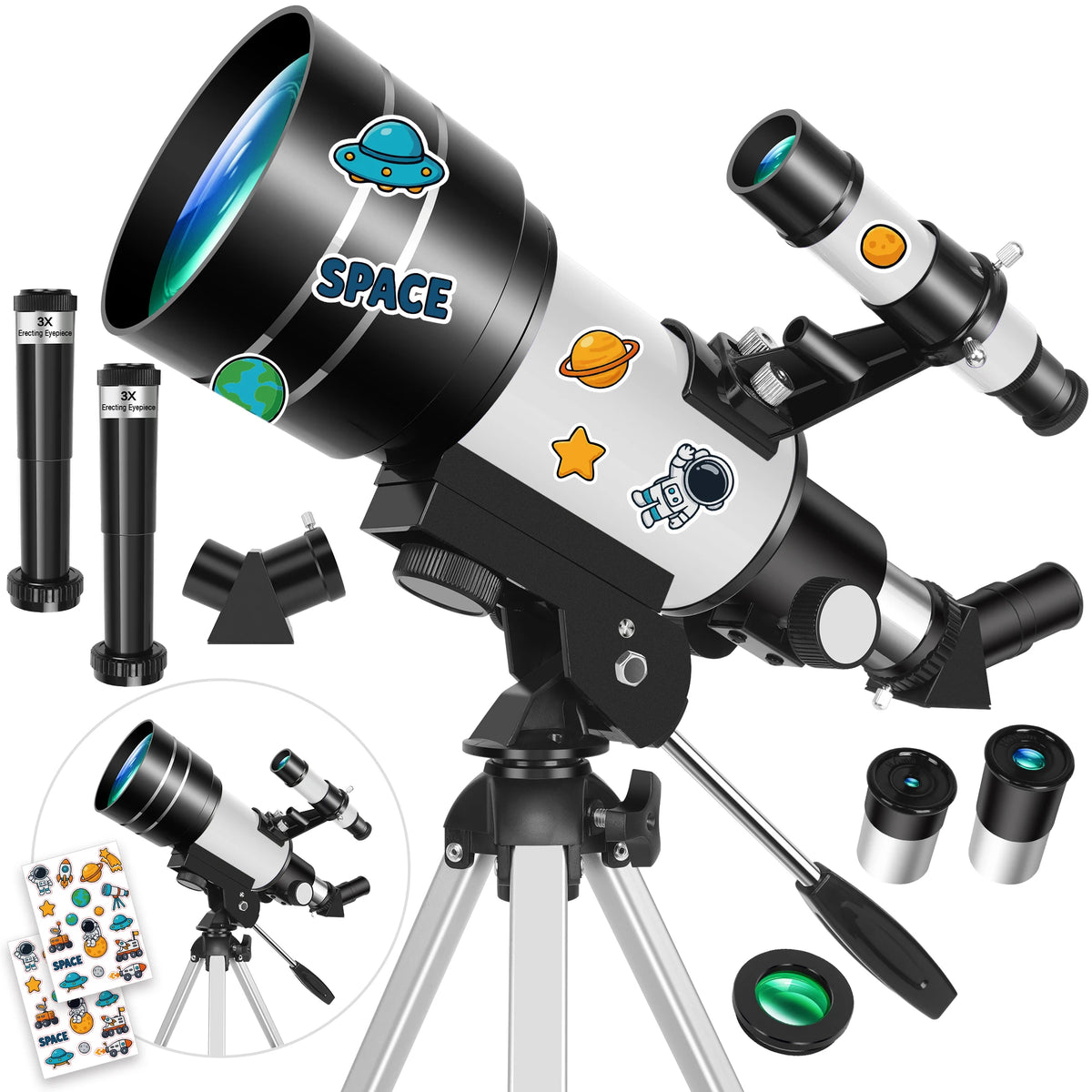 Compact Astronomical Telescope For Nature Observation And Camping Use