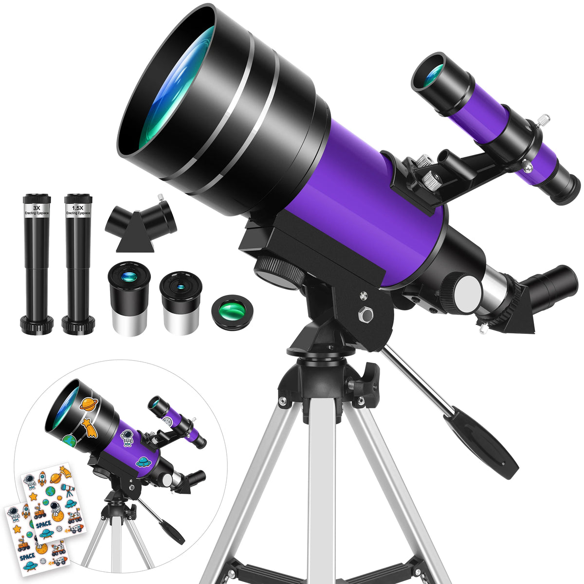 Compact Astronomical Telescope For Nature Observation And Camping Use