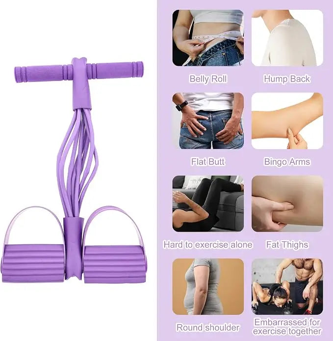 Multifunctional Pedal Resistance Band Tension Rope for Home Gym Workout