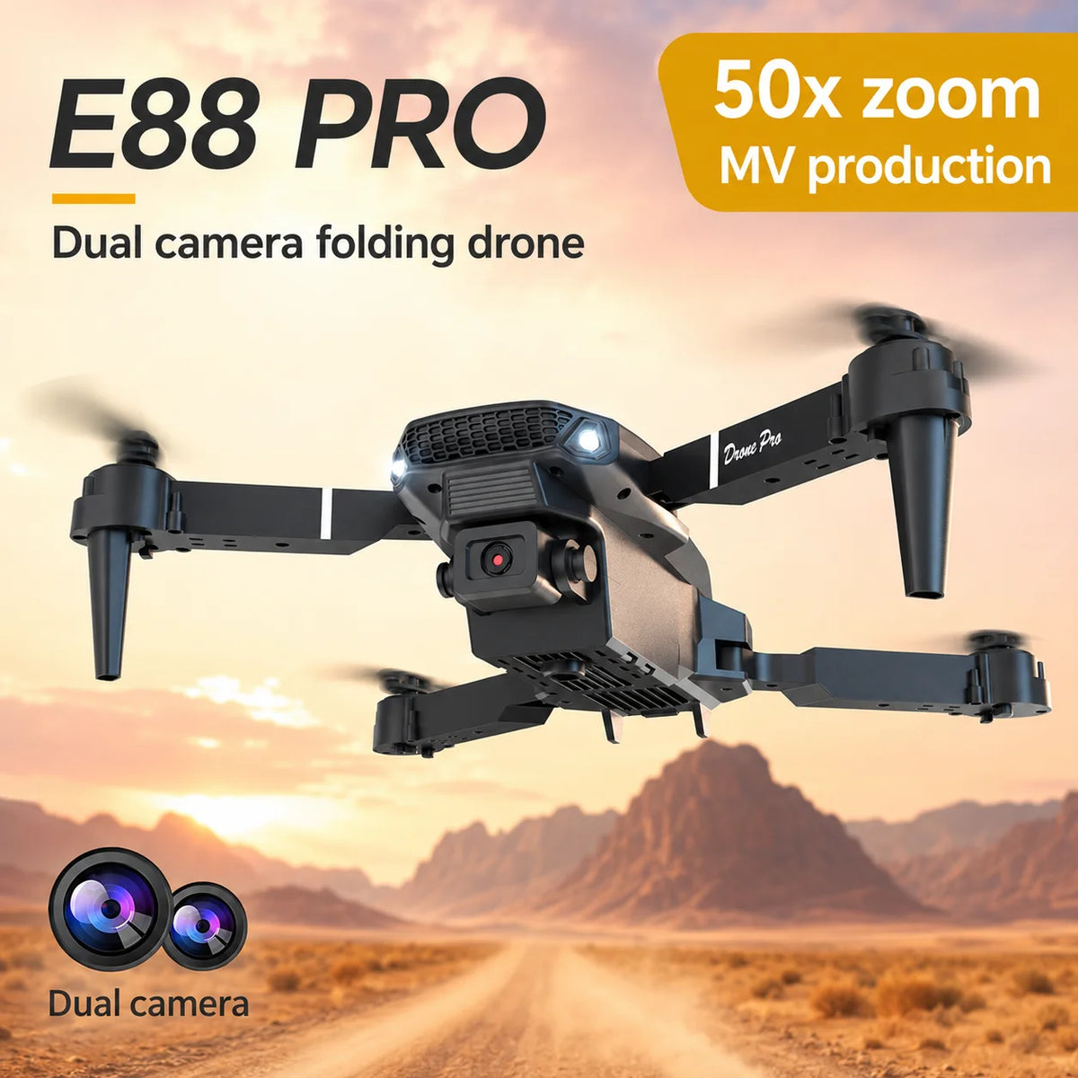 ZNLYRION 4K Dual Camera FPV RC Drone Foldable Quadcopter