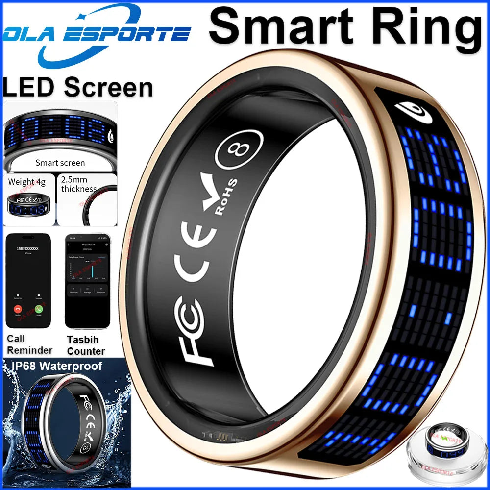 Ola Esporte Smart Ring Led Display And Heart Rate Monitor