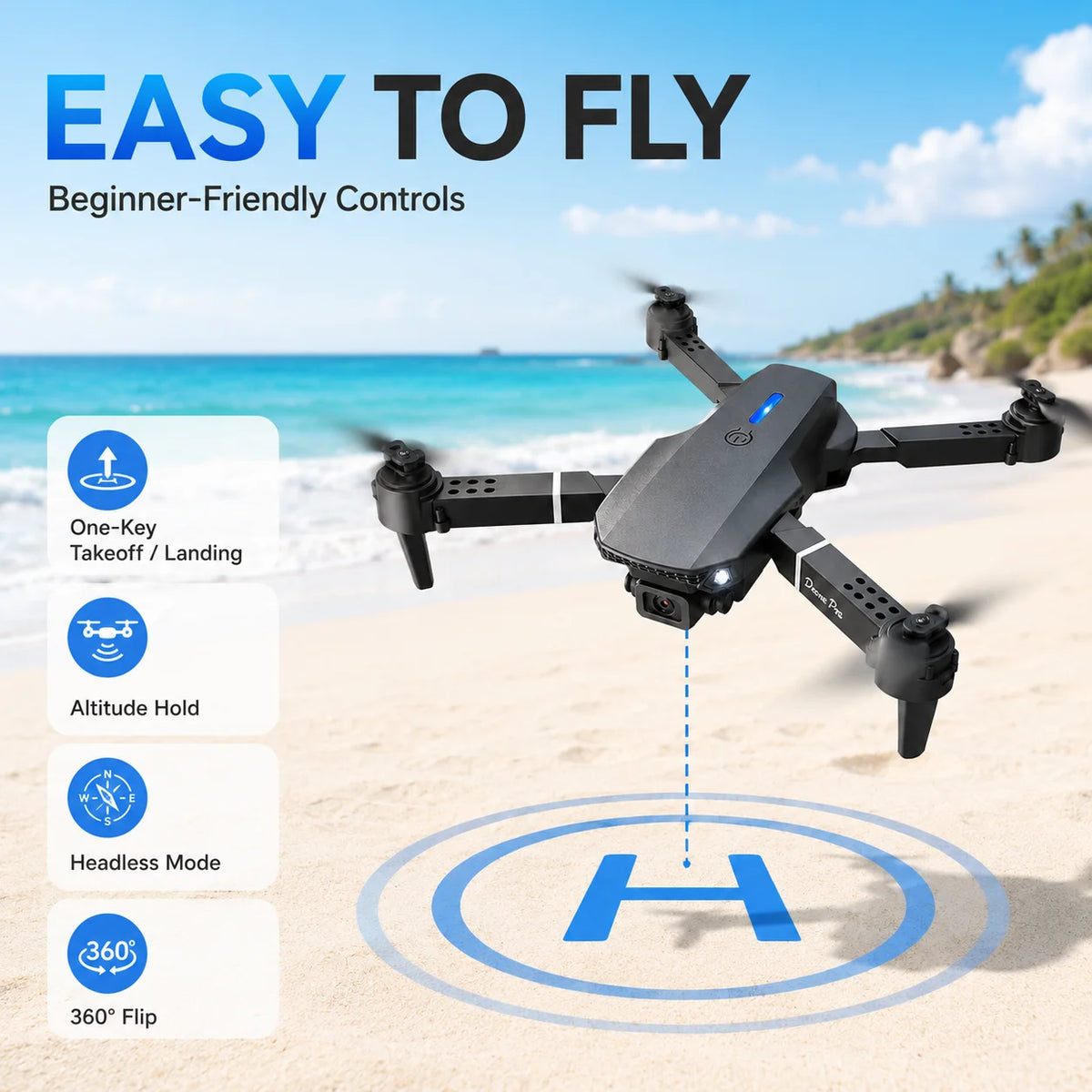 ZNLYRION 4K Dual Camera FPV RC Drone Foldable Quadcopter