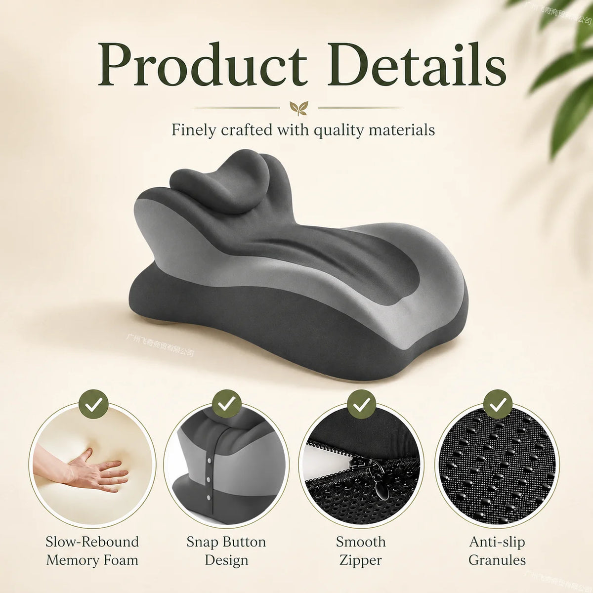 Ergonomic Memory Foam Prone Reading Pillow With Head Support