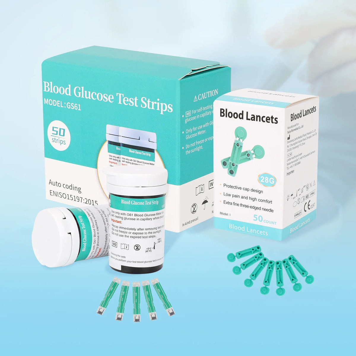 VivaGuard Blood Glucose Monitor Kit With 50 Strips And Lancets