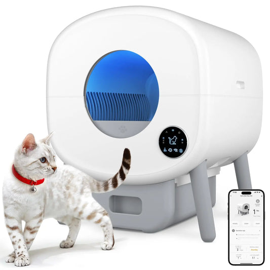 Smart Automatic Self Cleaning Cat Litter Box Featuring App Control