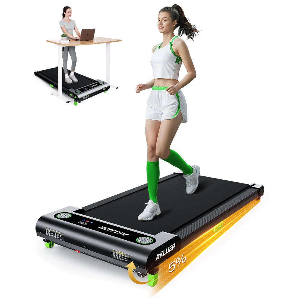 Akluer Walking Pad Treadmill With Adjustable Incline And Remote Control