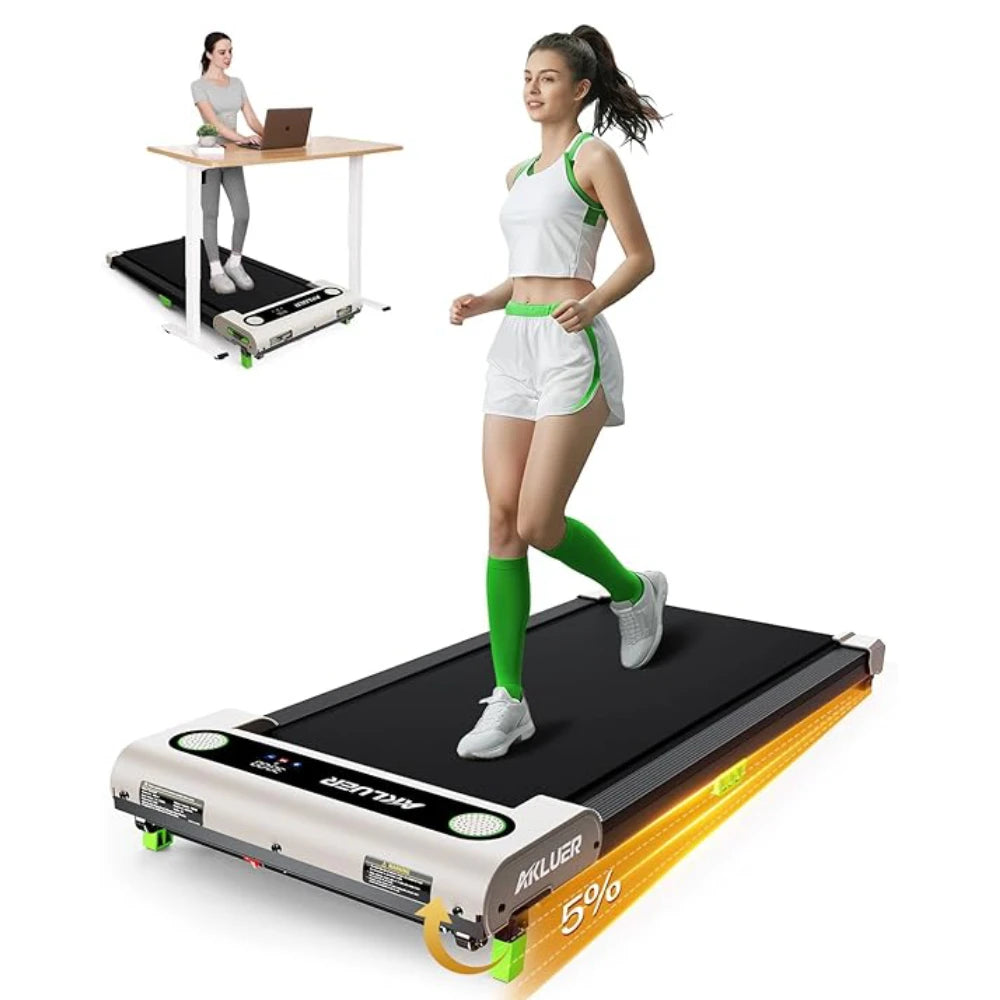 Akluer Walking Pad Treadmill With Adjustable Incline And Remote Control