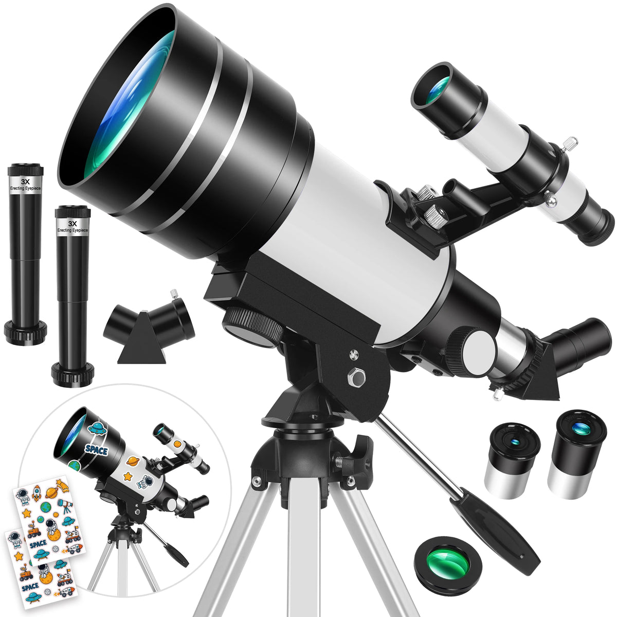 Compact Astronomical Telescope For Nature Observation And Camping Use