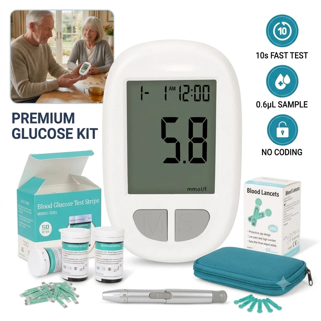 VivaGuard Blood Glucose Monitor Kit With 50 Strips And Lancets