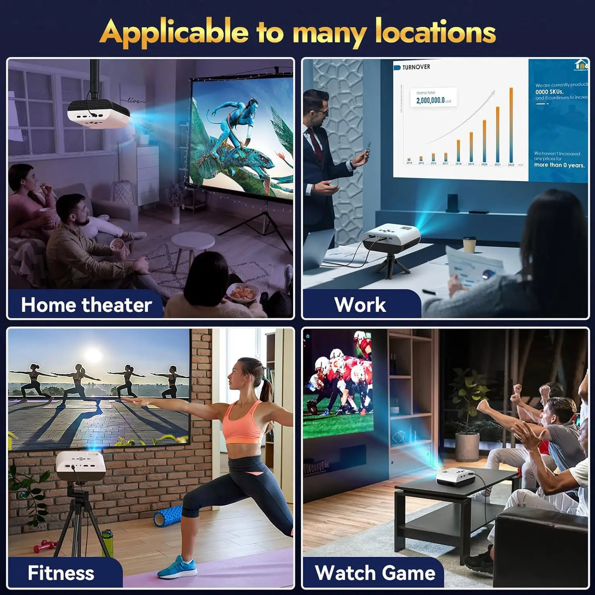 Portable Full HD Projector With Bluetooth Connectivity And HDMI Support