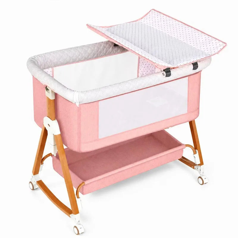 Portable Baby Bassinet Bedside Sleeper With Changing Table