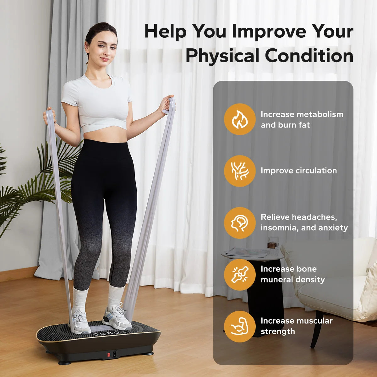 Merach Vibration Plate Exercise Machine For Whole Body Workout Fitness