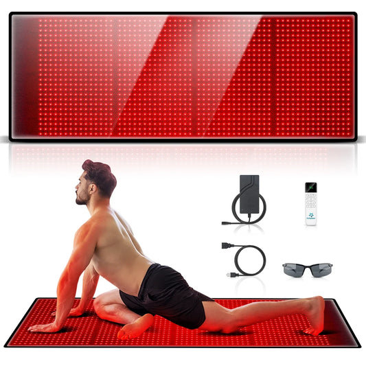 Astarexin 67"×24" Large Red & Near Infrared Light Therapy Mat 1440 LEDs 660nm 850nm, 160W Full Body LED Light Pad for Home Comfort Use