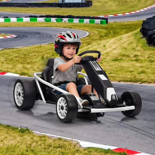 HiMISS 24V Electric Kids Drift Go Kart With Music USB
