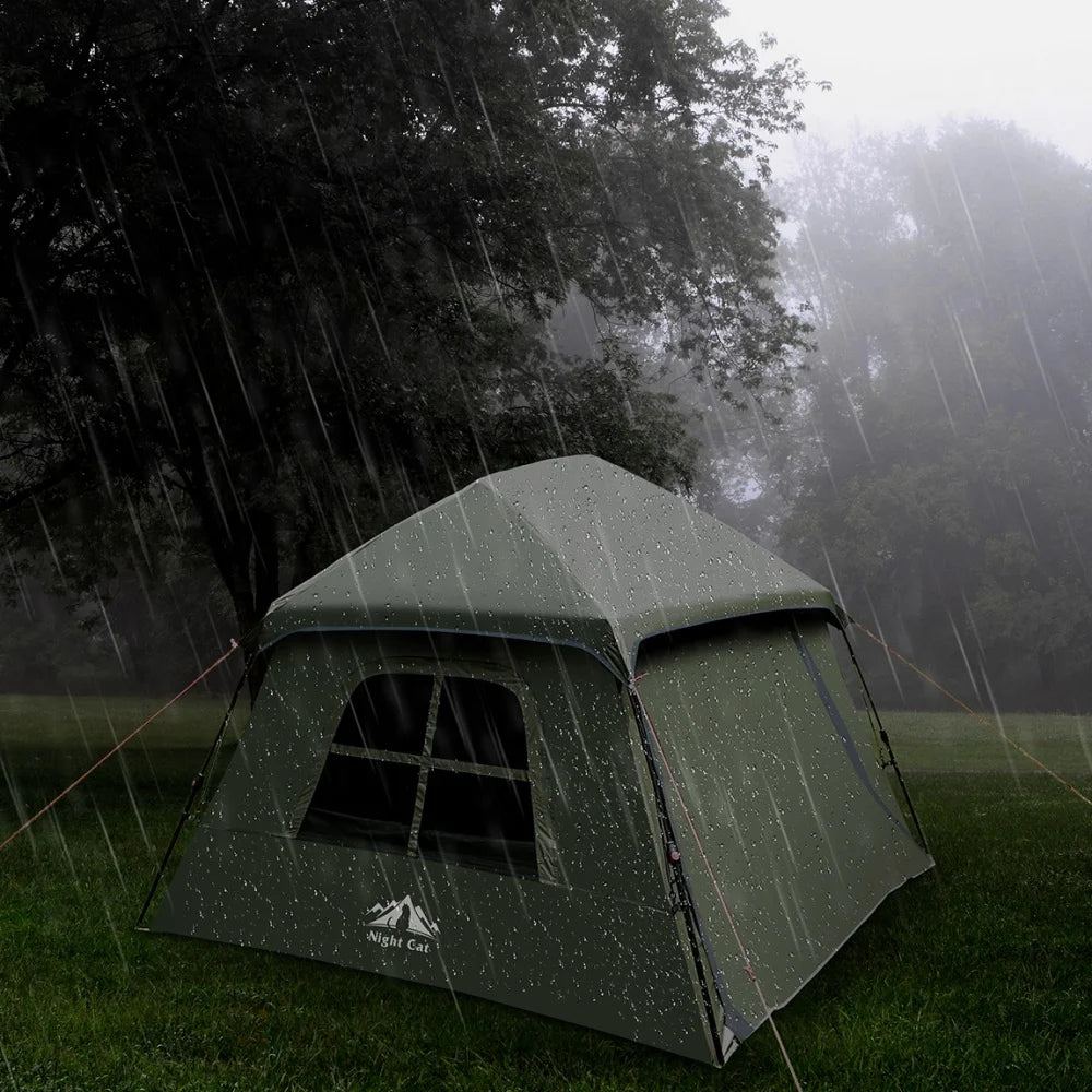 Night Cat Waterproof Pop Up Camping Tent With Rainfly
