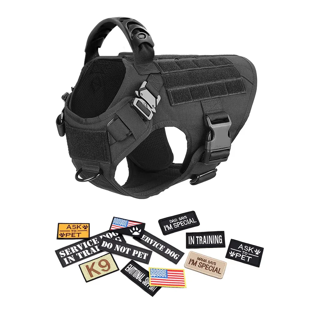 Petravel Padded Tactical Dog Harness Vest With Quick Release