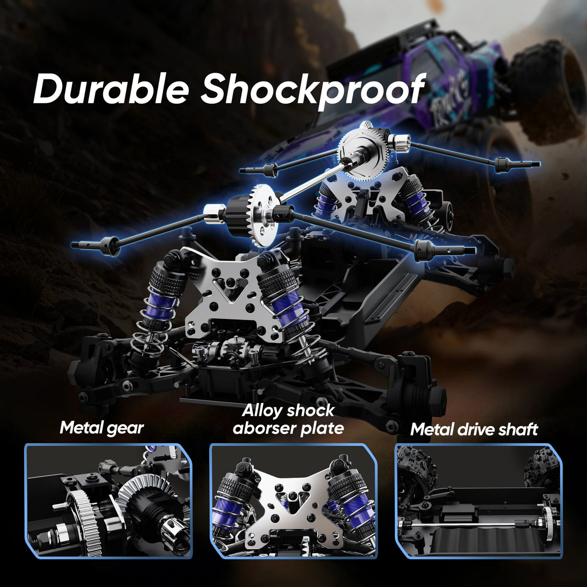 JIUSI Brushless 4WD Remote Control Off Road Racing RC Truck