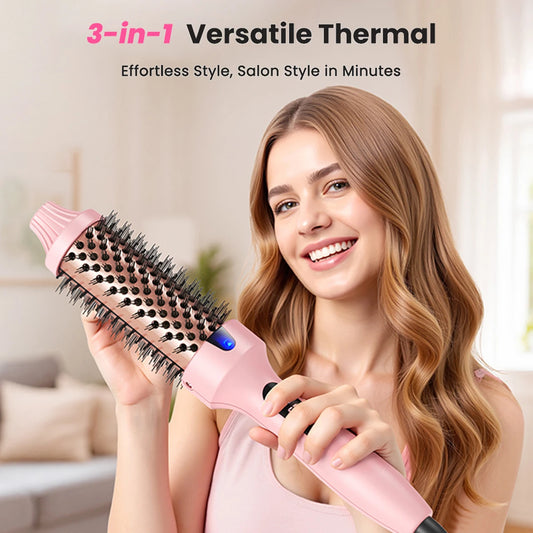 Bopcal Heated Curling Iron Brush Anti Scald Hair Styler