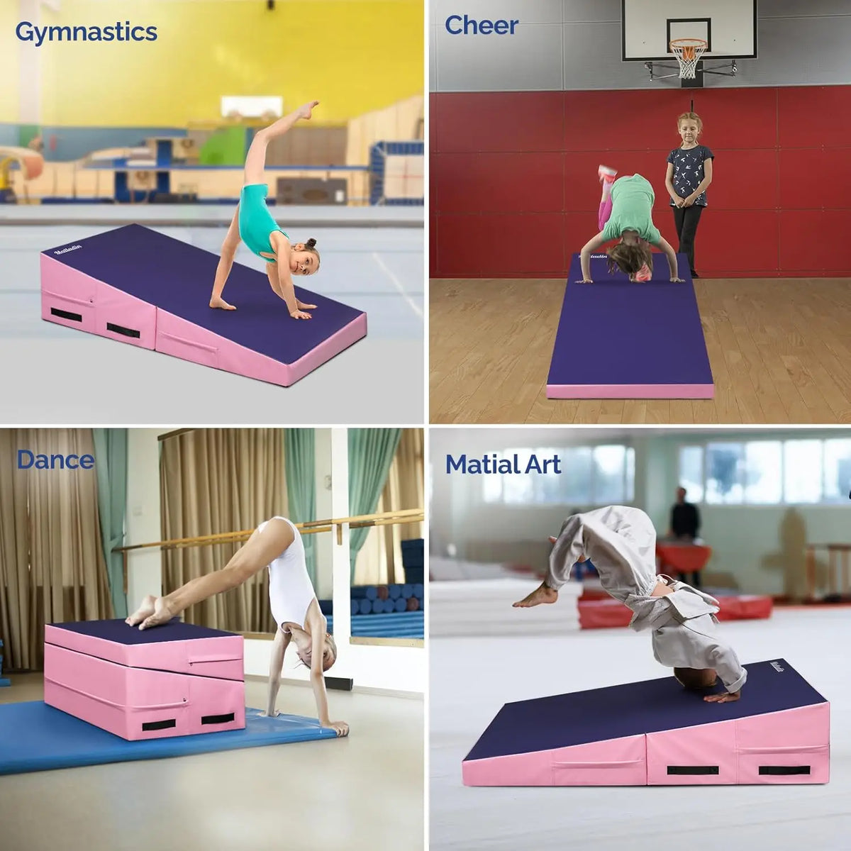 Matladin Folding Gymnastics Cheese Wedge Tumbling Mat For Kids