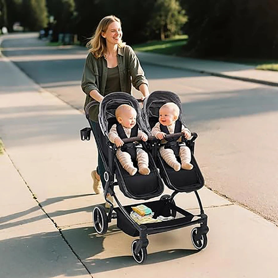 Lightweight Tandem Stroller With Compact Fold For Toddlers