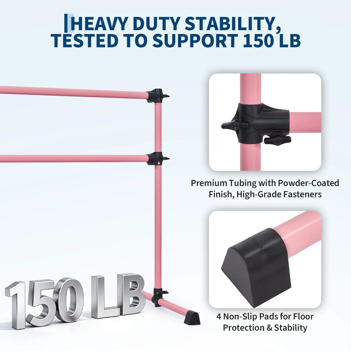 Freestanding Adjustable Ballet Barre For Home Pilates And Dancing Practice