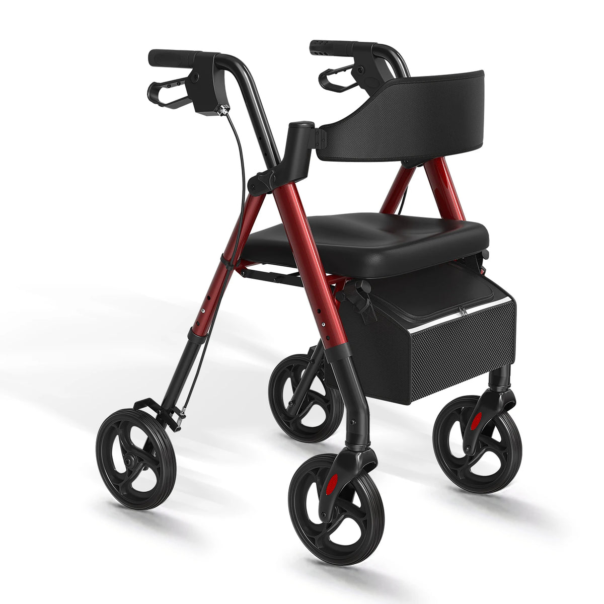 Maidesite Foldable Rollator Walker For Seniors With Seat