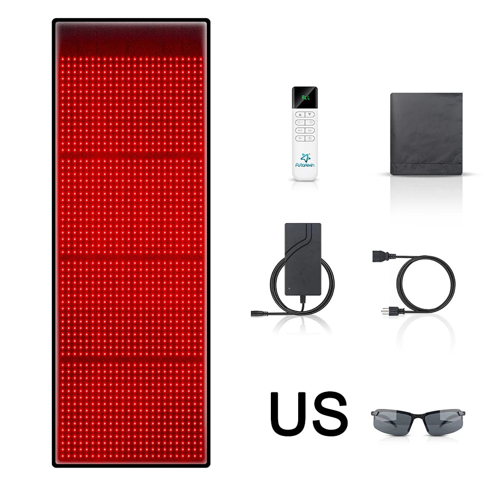 Astarexin 67"×24" Large Red & Near Infrared Light Therapy Mat 1440 LEDs 660nm 850nm, 160W Full Body LED Light Pad for Home Comfort Use