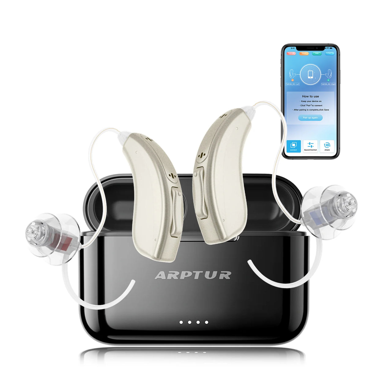 Zepau Bluetooth Rechargeable Hearing Aids With Noise Canceling APP Control