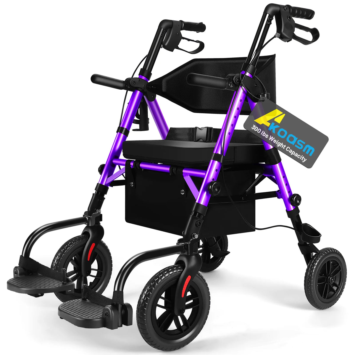 Adjustable 2 In 1 Rollator Walker And Wheelchair Transport Chair