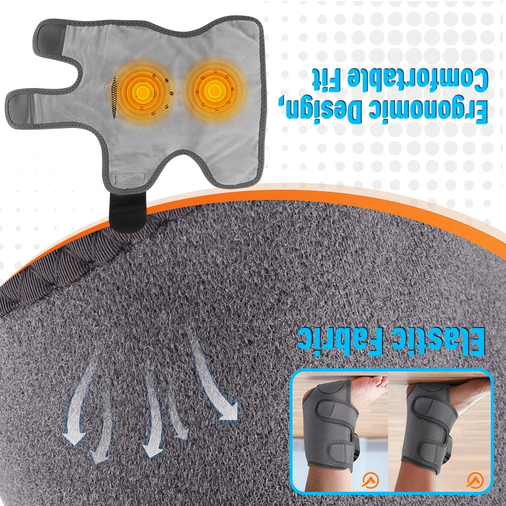 Hailicare Heated Ankle Massager Wrap With Rechargeable Dual Motor