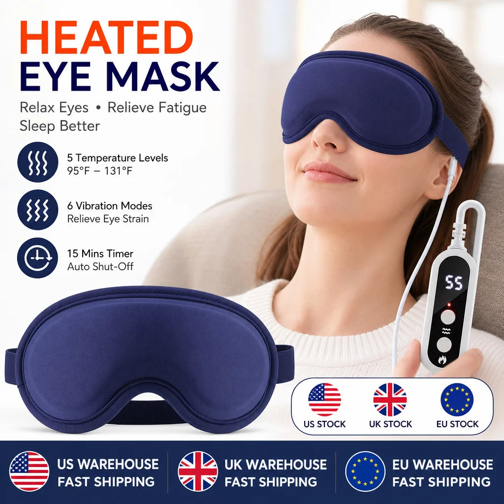Pastsky Heated Eye Massager Mask Five Heat Levels And Vibration