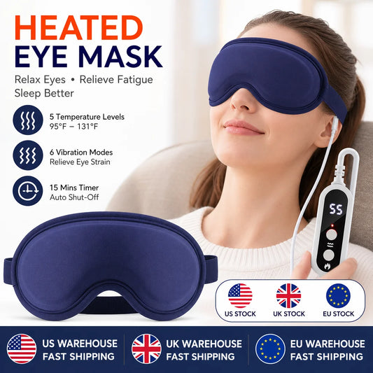 Pastsky Heated Eye Massager Mask Five Heat Levels And Vibration
