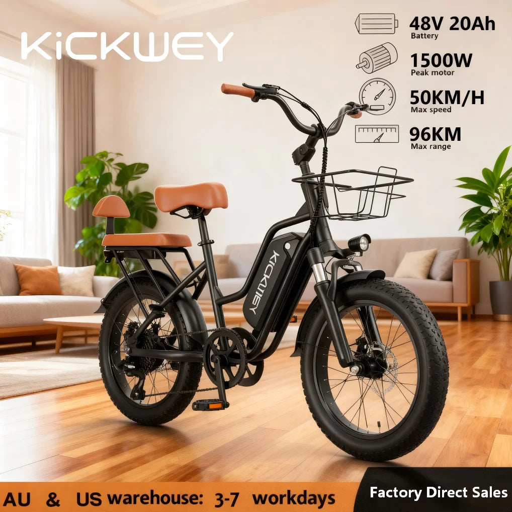 Kickwey LD20 High Performance Fat Tire Electric Mountain Bike