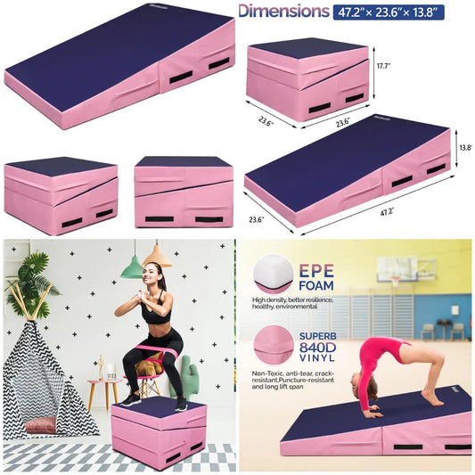 Matladin Folding Gymnastics Cheese Wedge Tumbling Mat For Kids