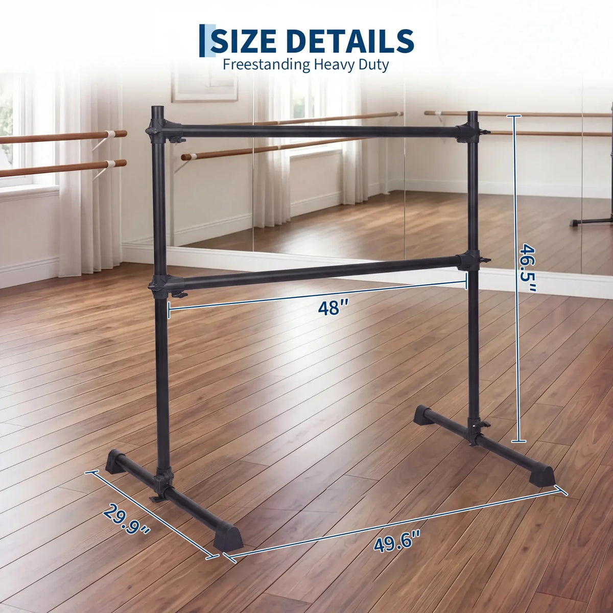 Freestanding Adjustable Ballet Barre For Home Pilates And Dancing Practice