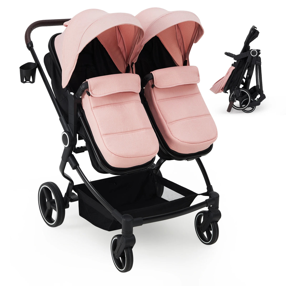 Lightweight Tandem Stroller With Compact Fold For Toddlers