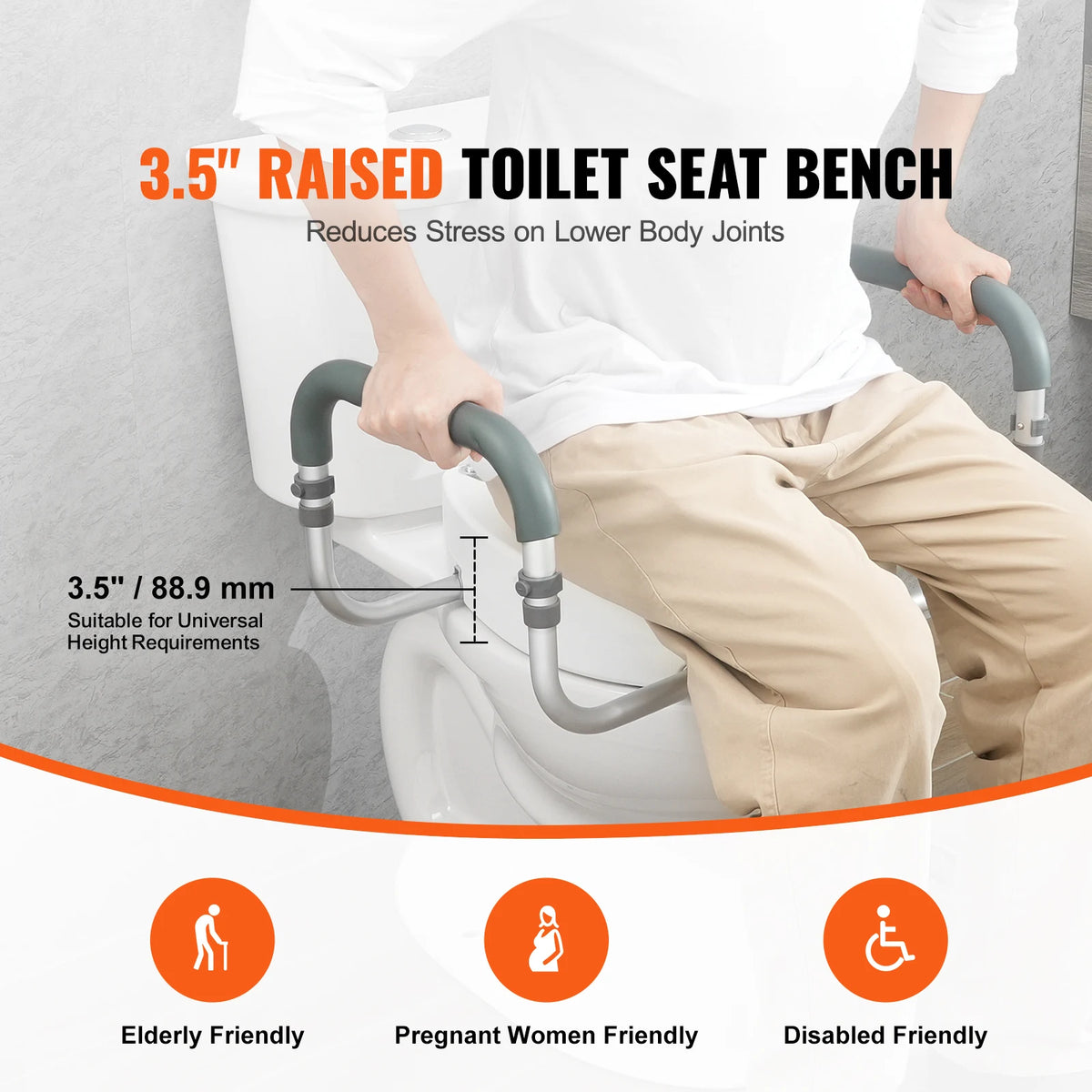 SucceBuy Heavy Duty Raised Toilet Seat For Enhanced Daily Comfort