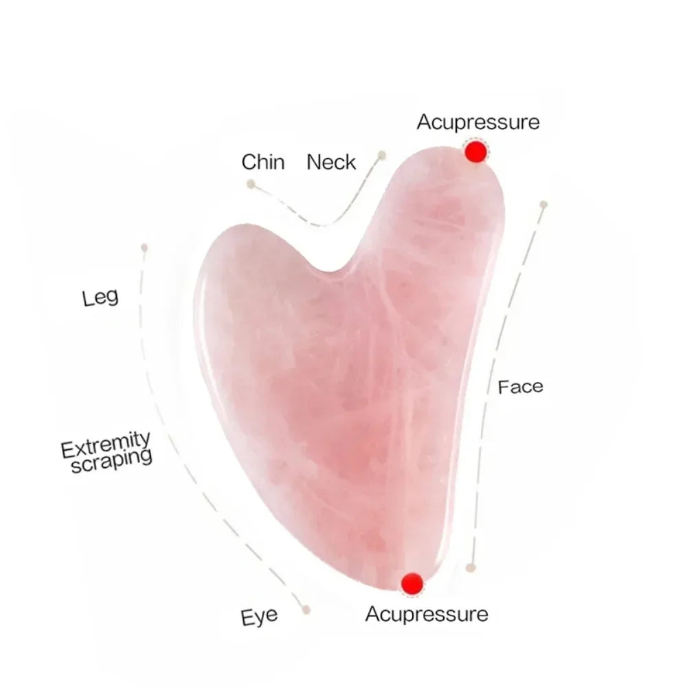 Smooth Polished Natural Jade Gua Sha Facial Massage Skincare Tool
